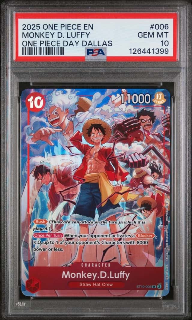 2025 ONE PIECE PROMOS ONE PIECE DAY DALLAS #006 MONKEY D. LUFFY PSA 10