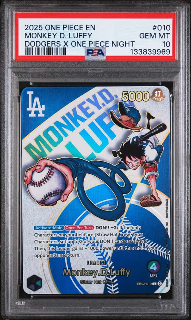 2025 One Piece Anime 25th Collection Monkey D. Luffy Leader #EB02-010 PSA 10