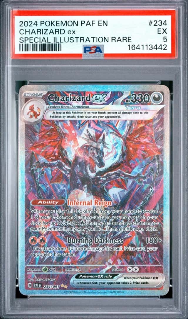 2024 POKEMON PAF EN-PALDEAN FATES SPECIAL ILLUSTRATION RARE CHARIZARD EX PSA 5