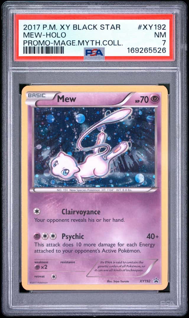 2017 POKEMON XY BLACK STAR PROMO MAGEARNA MYTHICAL COLLECTION MEW-HOLO PSA 7