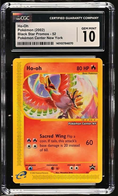 Pokemon Center Mint Promo CGC 10 Ho-oh 52 black star New York