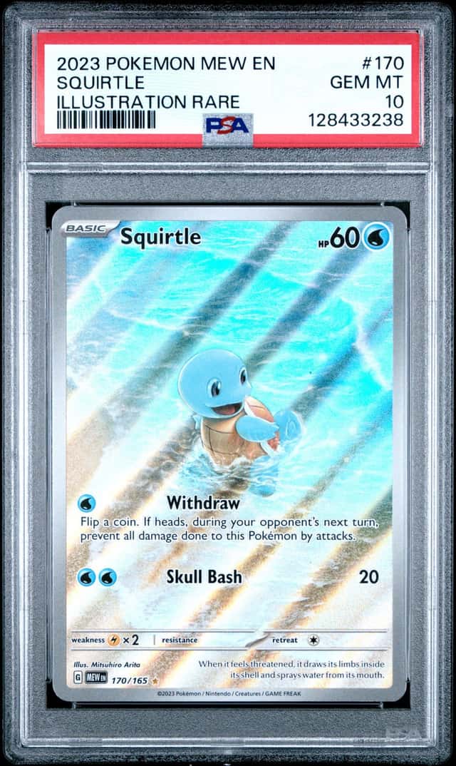 SQUIRTLE 2023 POKEMON 151 170/165 ILLUSTRATION RARE PSA 10 Q3963-7