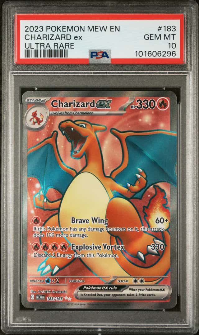 Pokemon 2023 Charizard ex 183/165 Full Art Scarlet & Violet 151 GEM MINT PSA 10