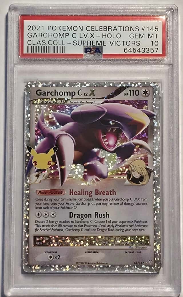 2021 POKEMON CELEBRATIONS CLASSIC COLLECTION #145 GARCHOMP C LV.X-HOLO PSA 10