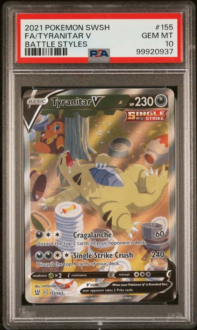 Tyranitar V 155/163 Battle Styles Pokemon PSA 10 Gem Mint *937