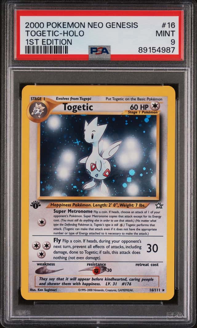 Togetic 16/111 PSA 9 1st Edition Holo Rare Neo Genesis N1 Pokemon English 2000