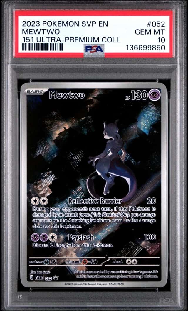 2023 POKEMON SVP 151 ULTRA-PREMIUM COLLECTION #052 MEWTWO PSA 10