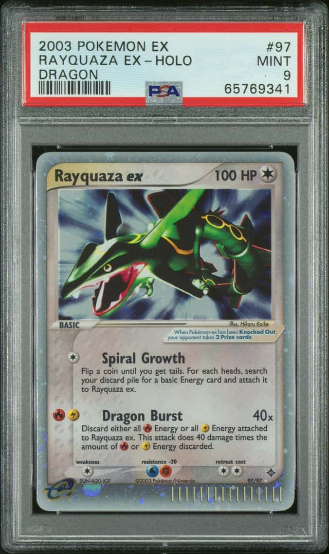 POKEMON RAYQUAZA EX 2003 EX DRAGON #97 HOLO PSA 9