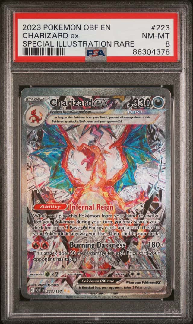 Charizard ex Obsidian Flames Holo PSA 8 #86304378