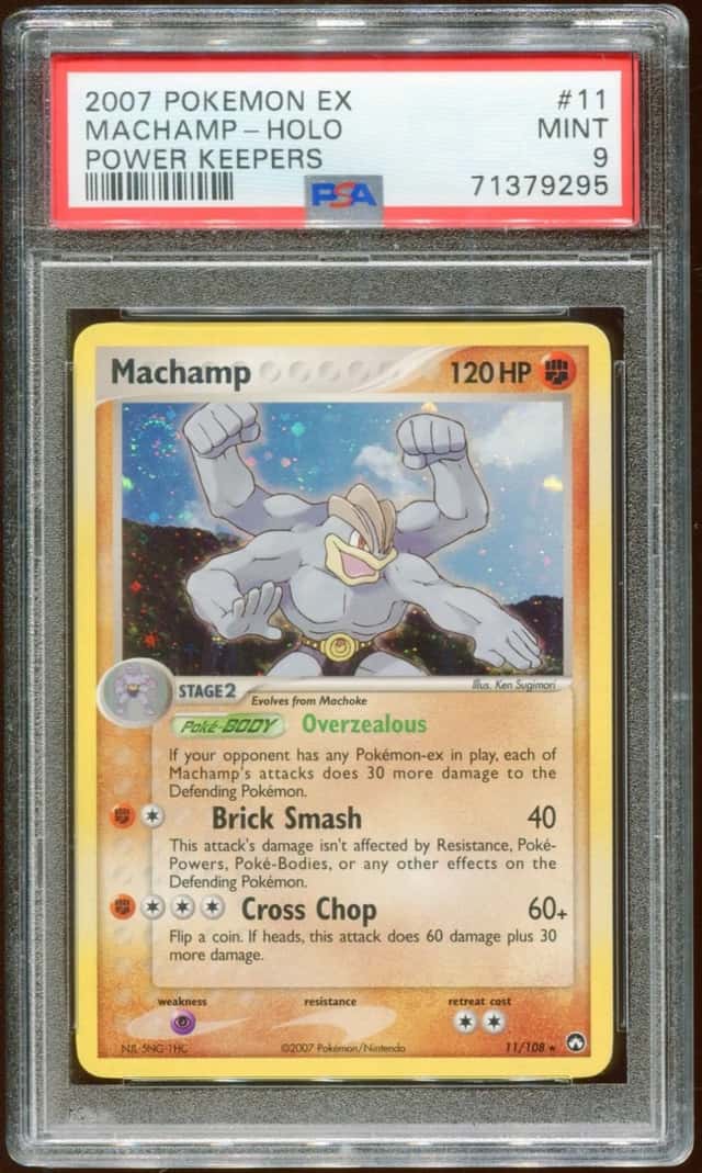 2007 POKEMON EX POWER KEEPERS MACHAMP #11/108 RARE HOLO FOIL PSA 9 E10