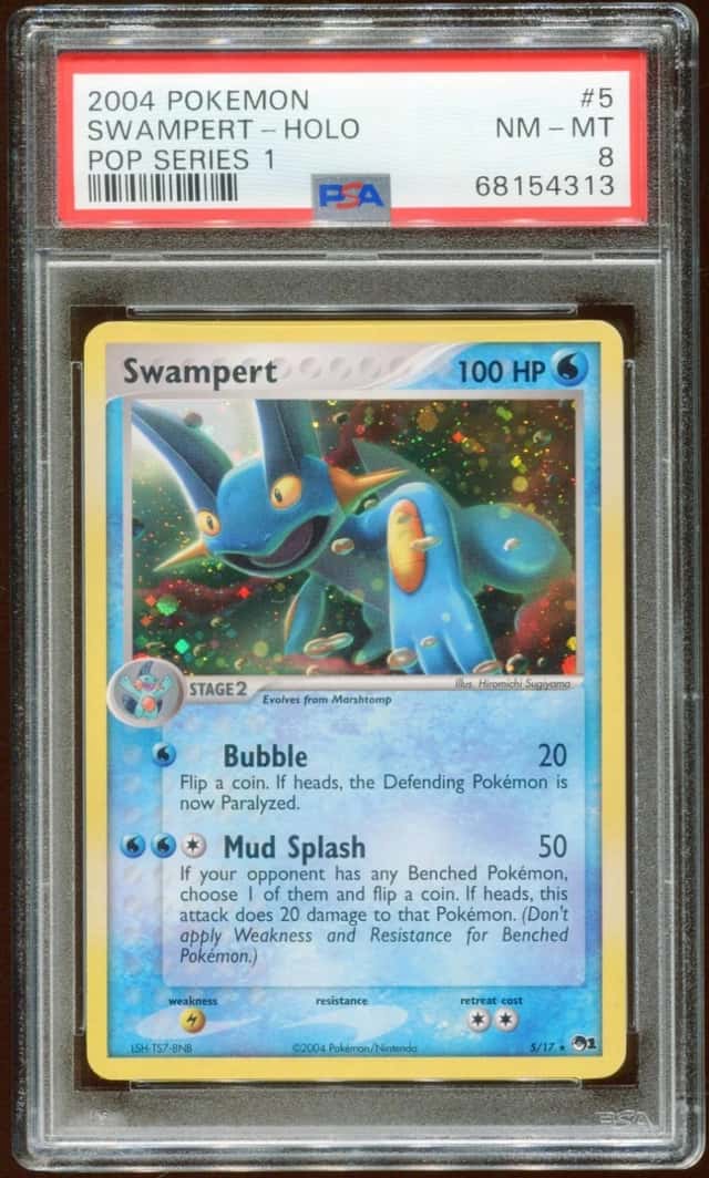 2006 POKEMON POP SERIES 1 SWAMPERT #5/17 RARE PROMO HOLO FOIL PSA 8 E10