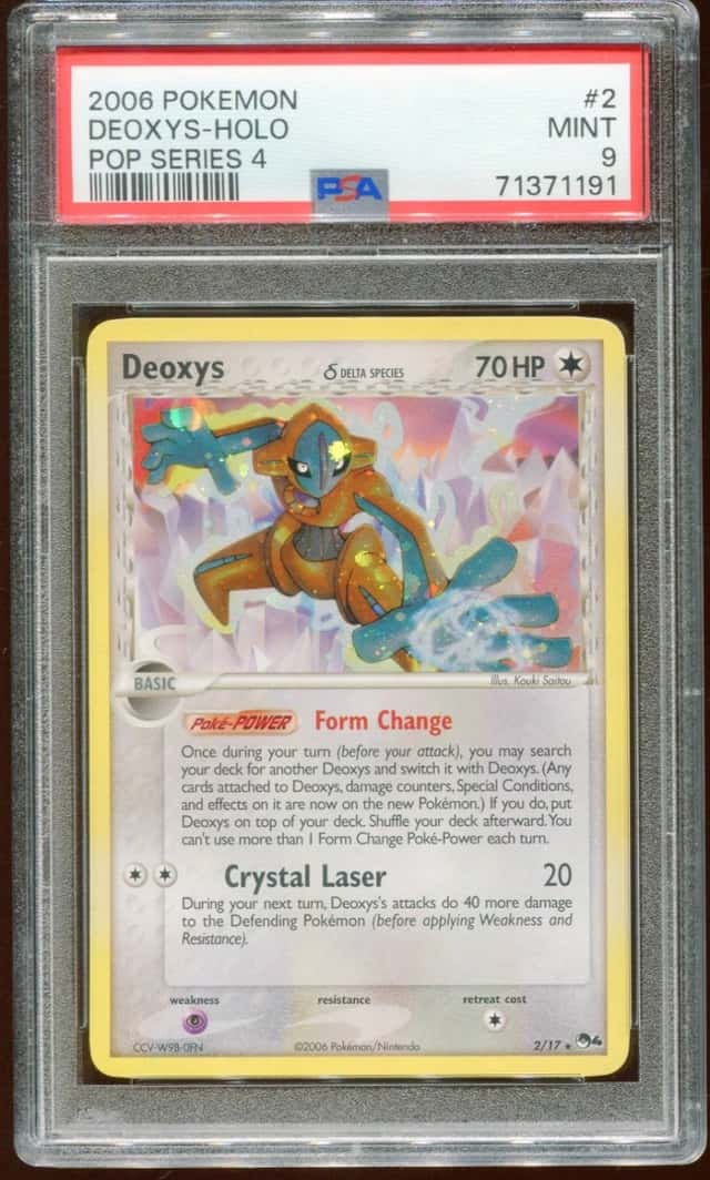 2006 POKEMON POP SERIES 4 DEOXYS #2/17 RARE PROMO HOLO FOIL PSA 9 E10