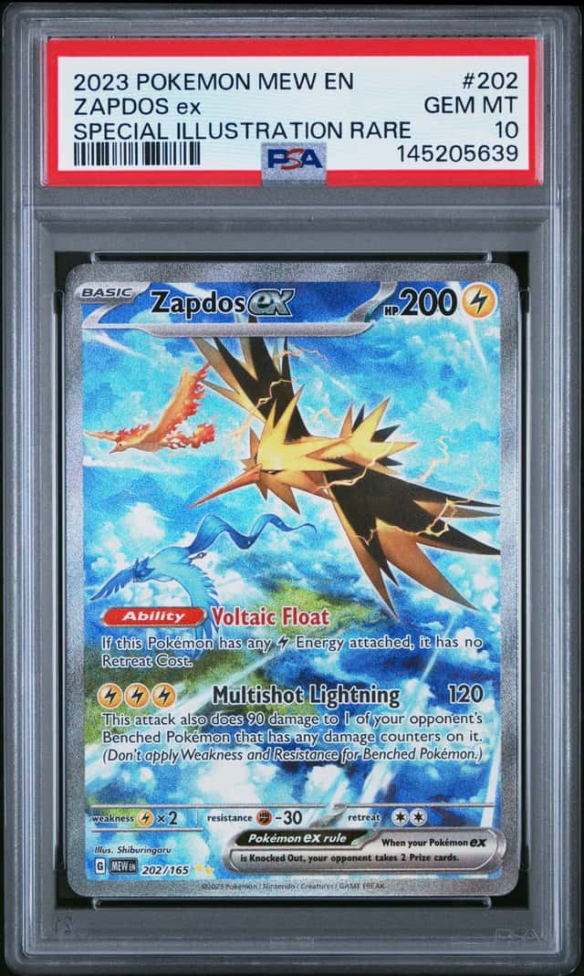 Zapdos ex #202 Scarlet & Violet 151 SIR 2023 Pokemon PSA 10
