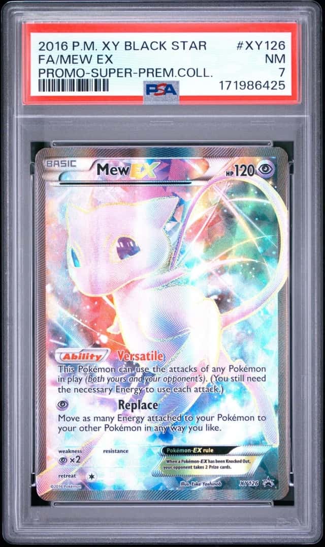 2016 POKEMON XY BLACK STAR PROMO SUPER-PREMIUM COLLECTION FULL ART/MEW EX PSA 7