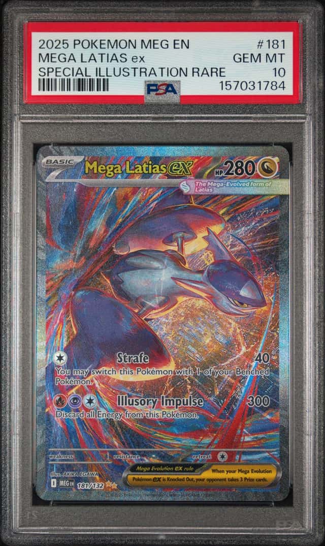 2025 Pokemon Mega Evolution Mega Latias ex Special Illustration Rare #181 PSA 10