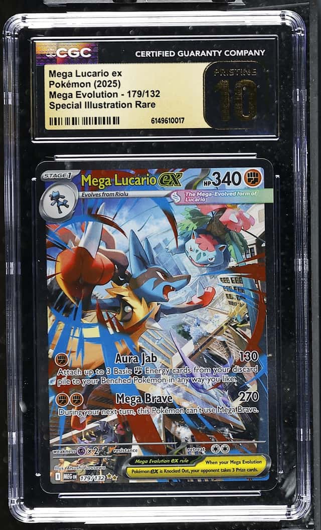 2025 Pokemon MEG EN Special Illustration Rare Mega Lucario ex CGC 10 PRISTINE