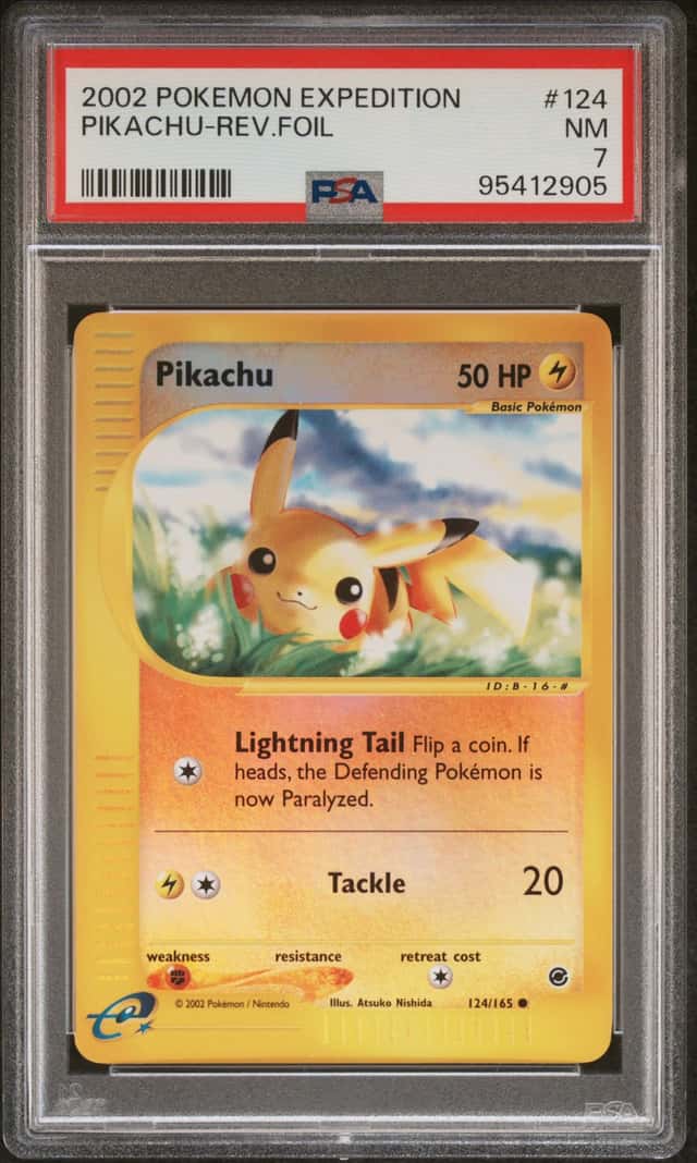 2002 Pokemon Expedition Reverse Holo Pikachu #124