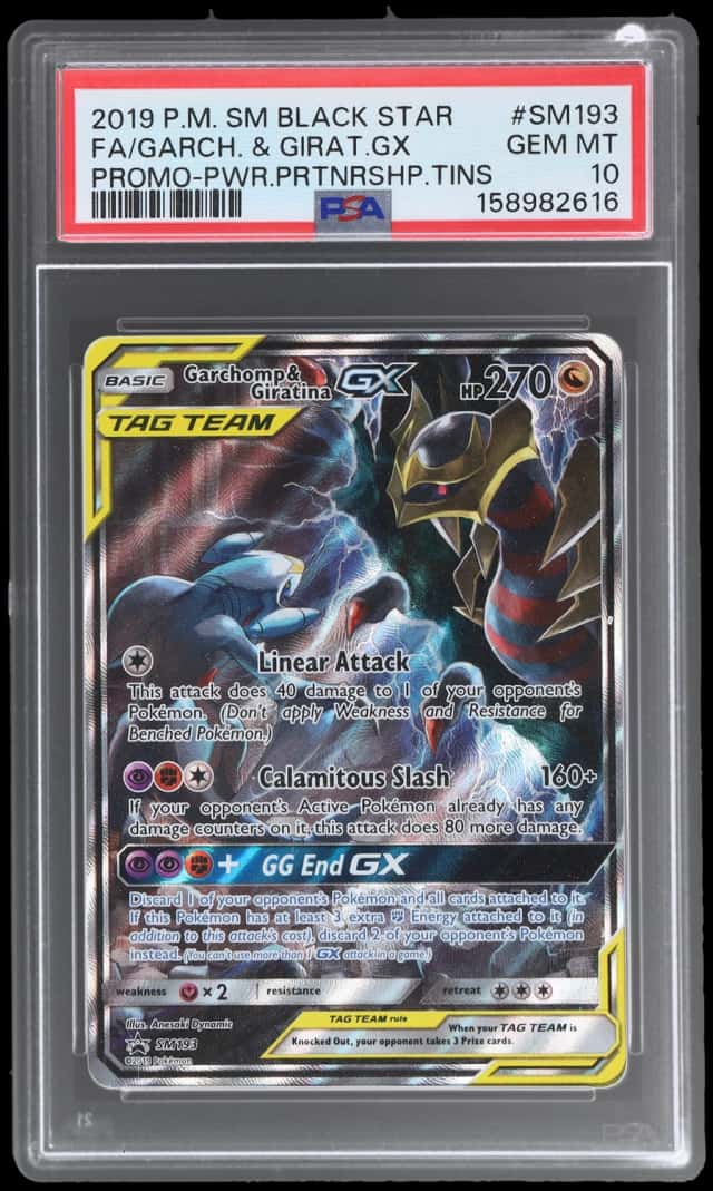 2019 Pokemon Sun and Moon Black Star Promo Power Partnership Tins Garchomp/Giratina Gx #SM193