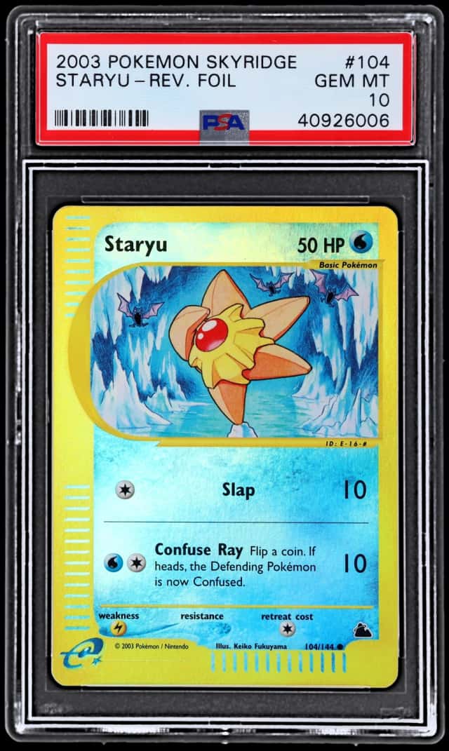 2003 Pokemon Skyridge Reverse Holo Staryu #104