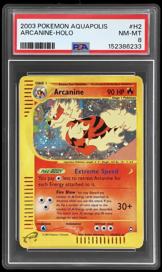 2003 Pokemon Aquapolis Holo Arcanine #H2