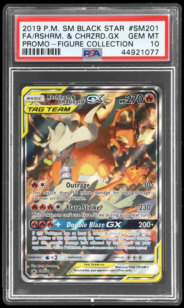 2019 Pokemon Sun and Moon Black Star Promo Figure Collection Charizard/Reshiram Gx #SM201