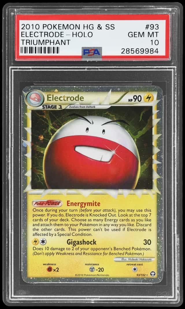 2010 Pokemon Heartgold and Soulsilver Triumphant Holo Electrode #93