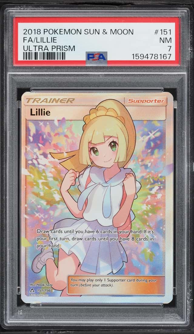 2018 Pokemon Sun & Moon Ultra Prism Full Art Lillie #151 PSA 7 NRMT