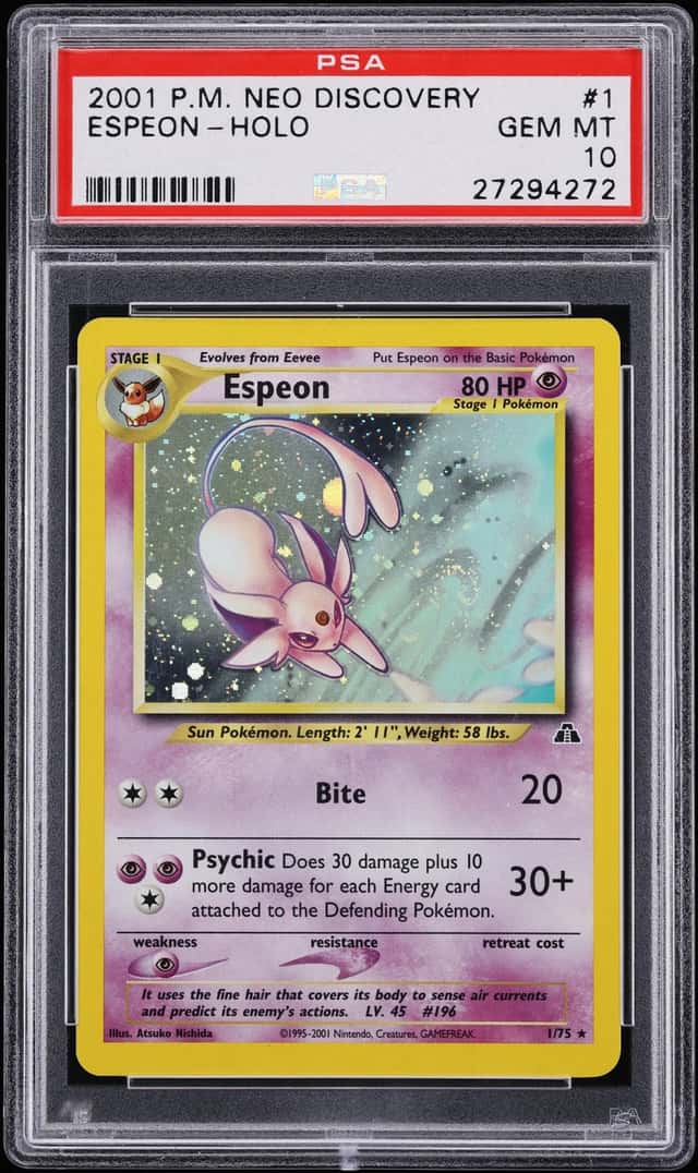 2001 Pokemon Neo Discovery Holo Espeon #1 PSA 10 GEM MINT