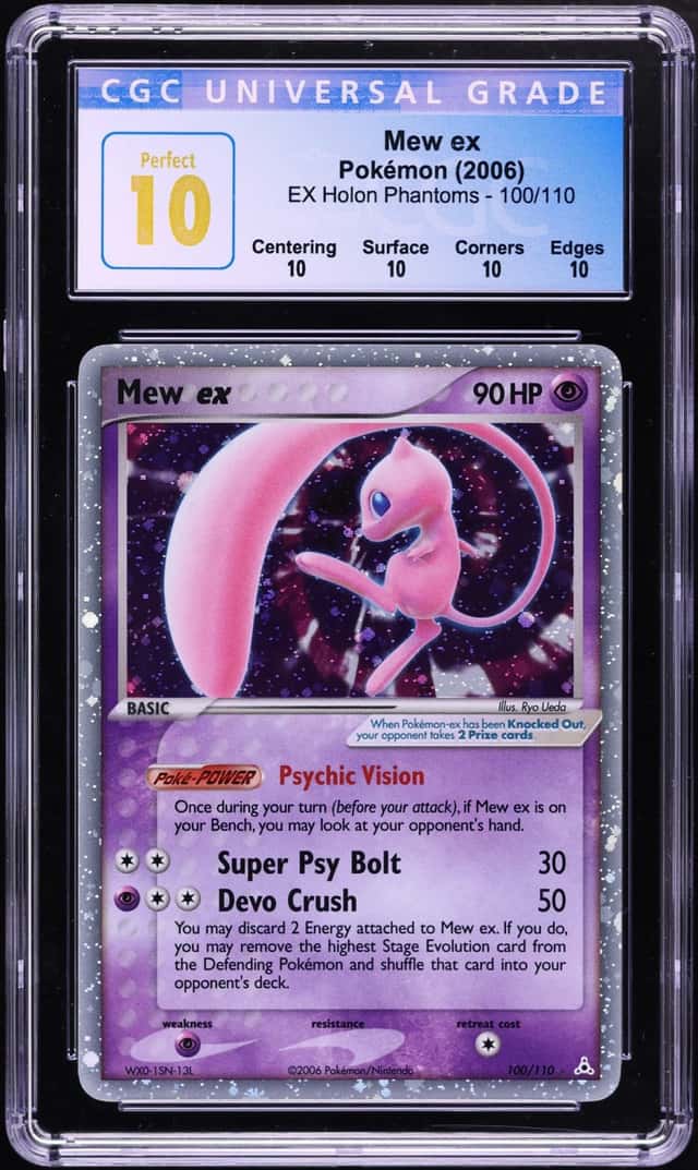 2006 Pokemon EX Holon Phantoms Holo Mew EX #100 CGC 10 PERFECT