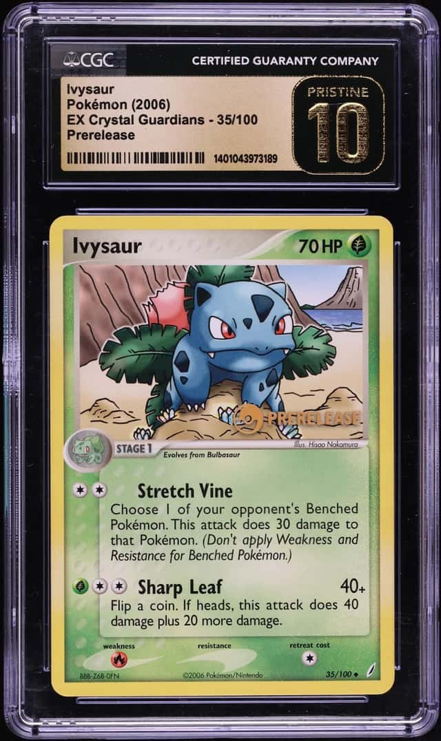 2006 Pokemon EX Crystal Guardians Prerelease Ivysaur #35 CGC 10 PRISTINE