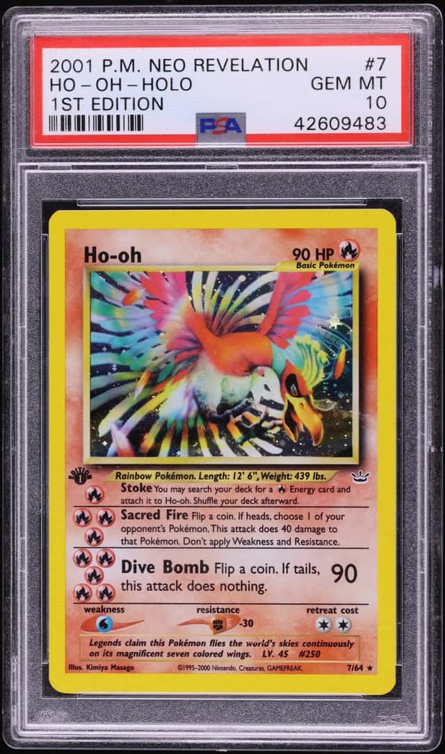 2001 Pokemon Neo Revelation 1st Edition Holo Ho-Oh #7 PSA 10 GEM MINT