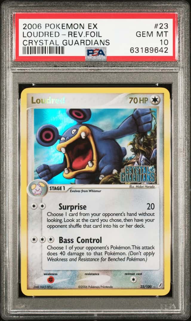 2006 Pokemon EX Crystal Guardians Reverse Holo Loudred #23 PSA 10 GEM MINT