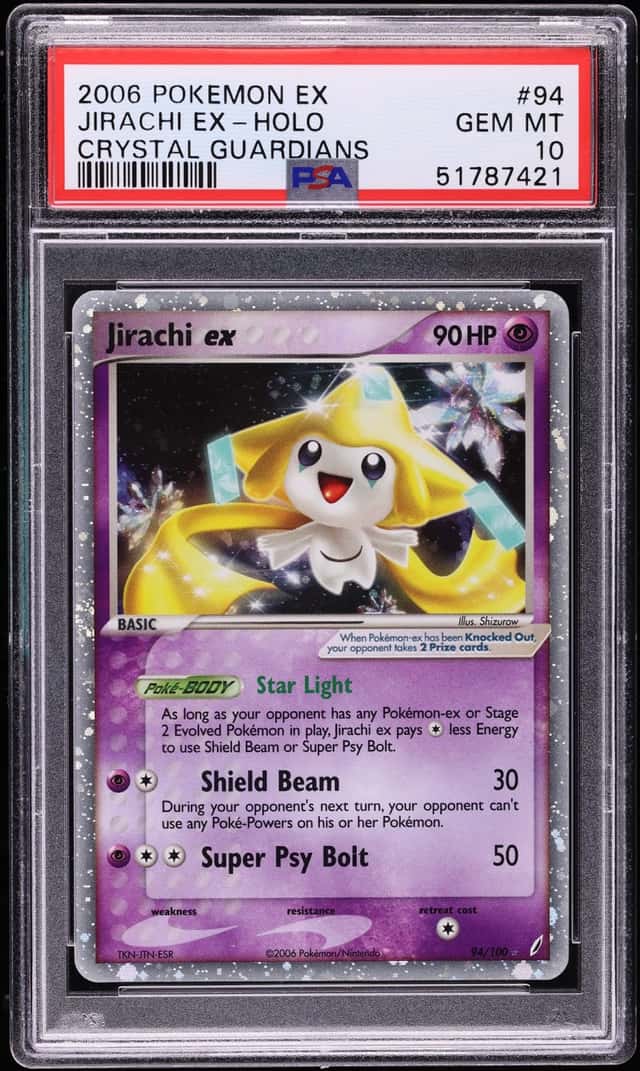 2006 Pokemon EX Crystal Guardians Holo Jirachi Ex #94 PSA 10 GEM MINT