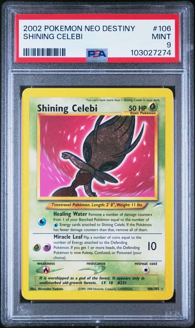 2002 Pokemon Neo Destiny #106 Shining Celebi PSA 9 MINT