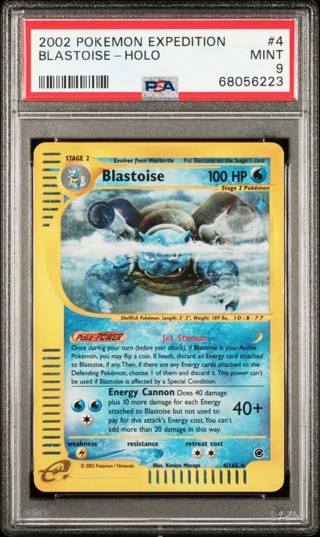 POKEMON BLASTOISE 2002 EXPEDITION #4 HOLO PSA 9