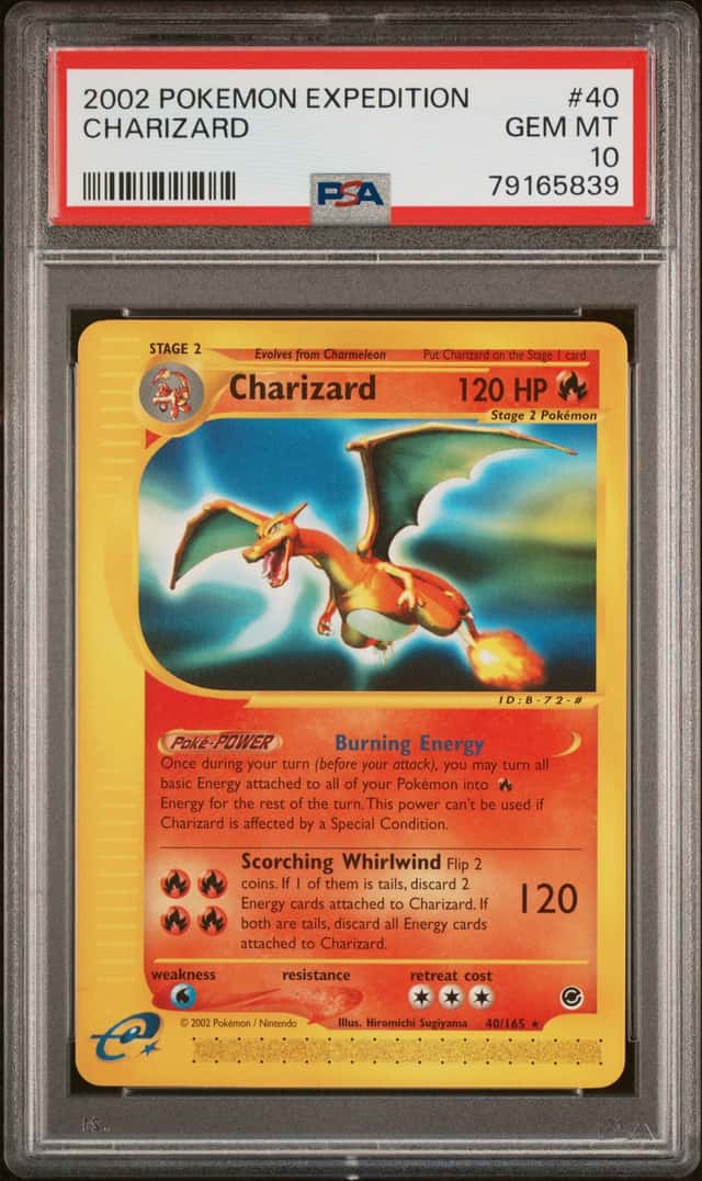 2002 POKEMON EXPEDITION #40 CHARIZARD PSA 10 GEM MINT