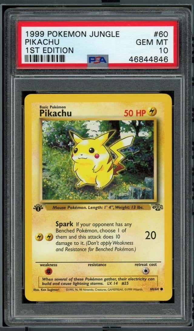 1999 POKEMON PIKACHU 1ST EDITION JUNGLE #60 PSA 10