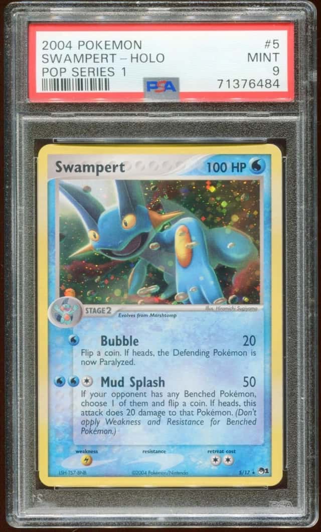 2006 POKEMON POP SERIES 1 SWAMPERT #5/17 RARE PROMO HOLO FOIL PSA 9 A E10