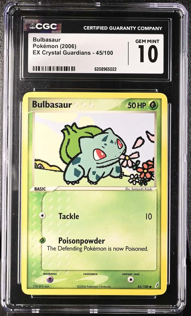 2006 Pokemon EX Crystal Guardians #45 Bulbasaur CGC 10 GEM MINT