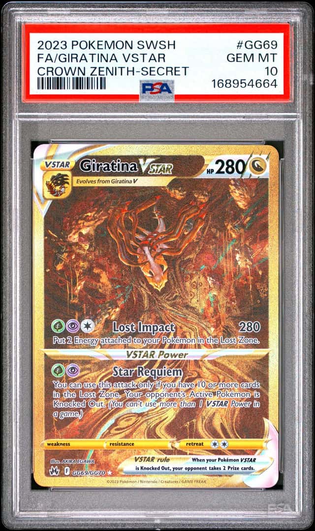 2023 POKEMON SWORD & SHIELD CROWN ZENITH SECRET FULL ART/GIRATINA VSTAR PSA 10