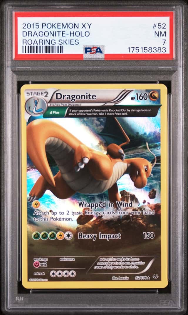 2015 Pokemon XY DRAGONITE 2016 Evolutions Blister 52/108 Cosmos Holo Promo PSA 7