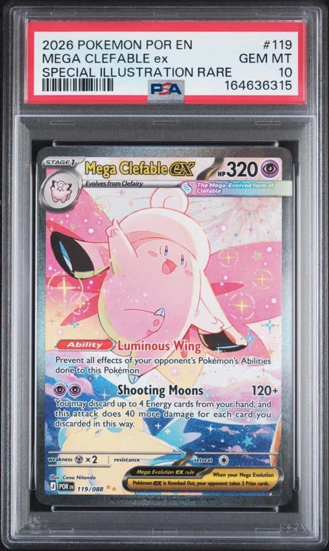 2026 POKEMON PERFECT ORDER SPECIAL ILLUSTRATION RARE MEGA CLEFABLE EX PSA 10