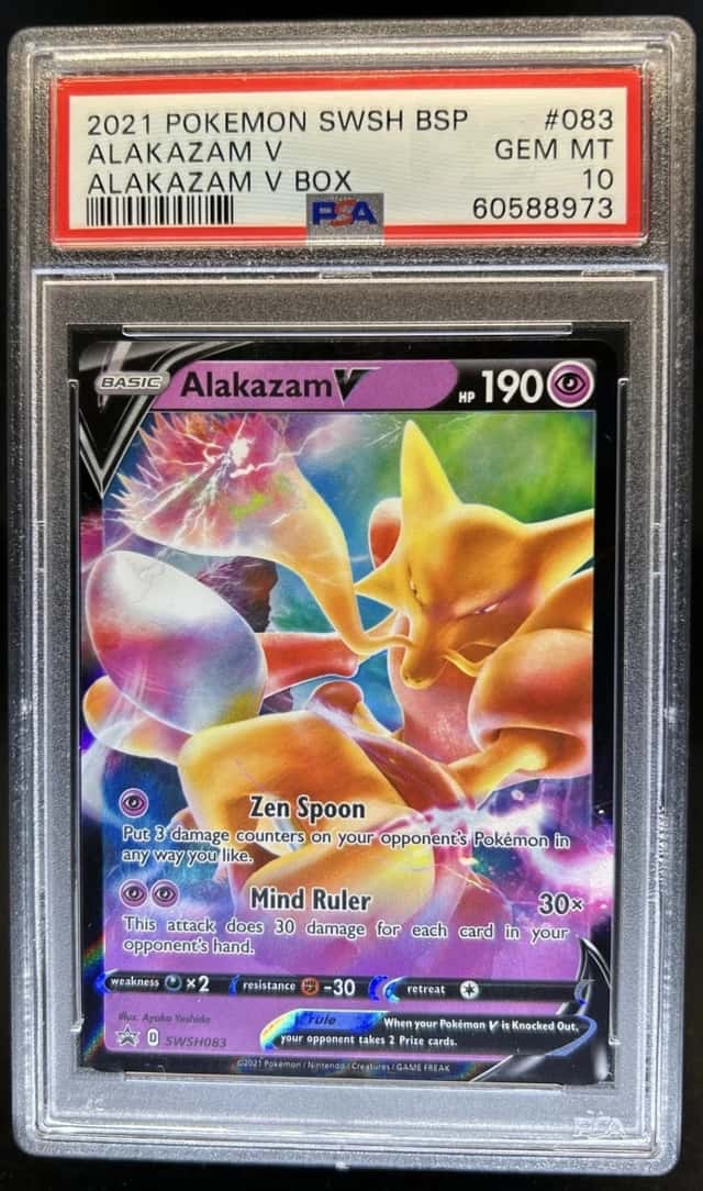 2021 Pokemon SWSH Black Star Promos Alakazam V #SWSH083 PSA 10 GEM MINT