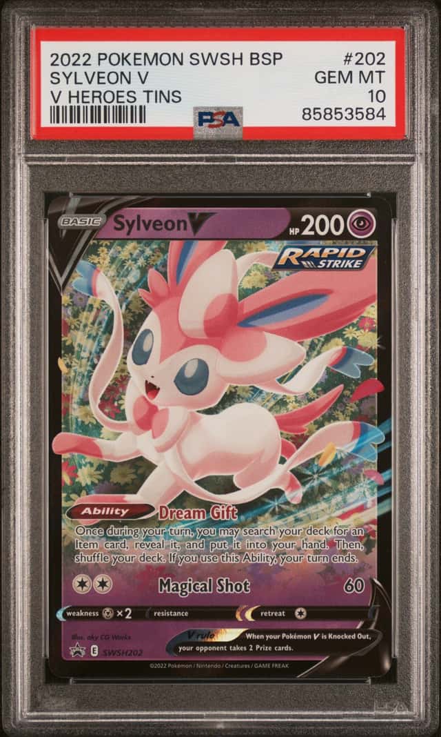 2022 Pokemon SWSH Black Star Promos Sylveon V #SWSH202 PSA 10 GEM MINT