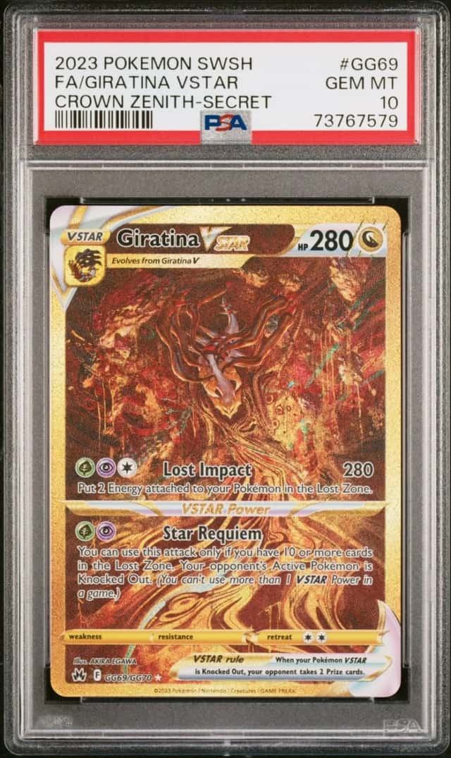 Giratina VSTAR 2023 Pokemon Sword Shield Crown Zenith Secret Rare PSA 10 GF
