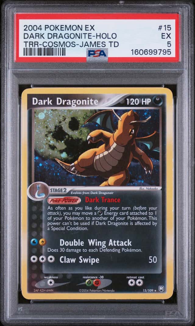 Dark Dragonite Holo 15/109 Team Rocket Returns 2004 PSA 5