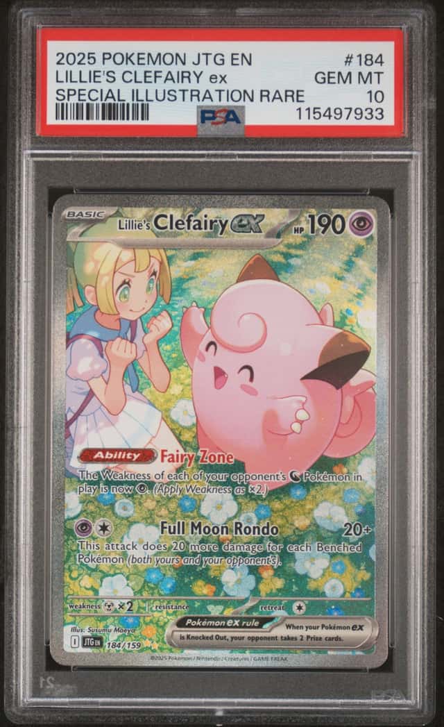 LILLIES CLEFAIRY EX 2025 POKEMON JOURNEY TOGETHER 184/159 SIR PSA 10 Q3963-7