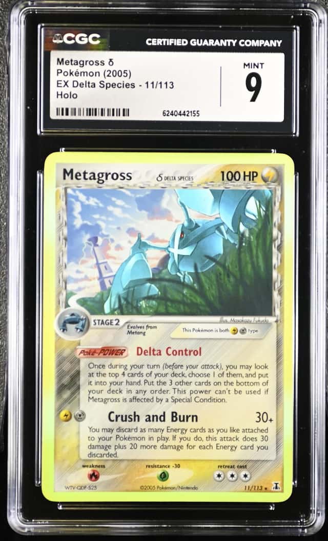 2005 Pokemon EX Delta Species #11 Metagross Holo CGC 9 MINT