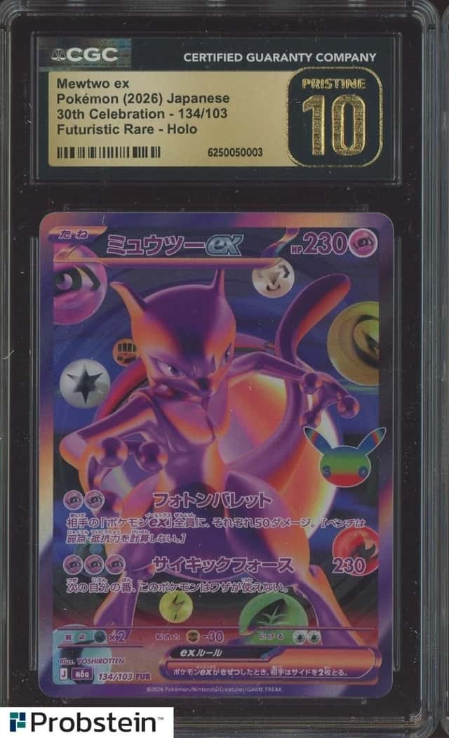2026 Pokemon Japanese 30th Celebration #134 Mewtwo Ex Holo CGC 10 PRISTINE