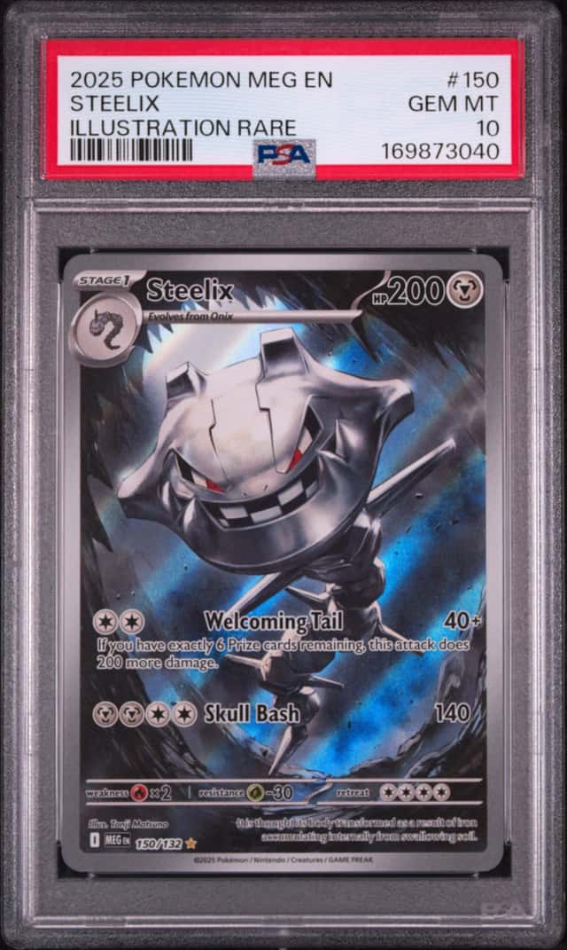 2025 POKEMON MEG EN-MEGA EVOLUTION ILLUSTRATION RARE #150 STEELIX PSA 10